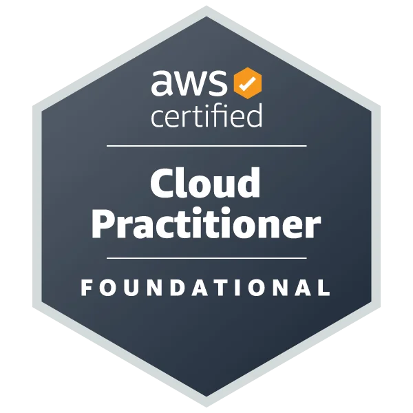 AWS Certified Cloud Practitioner certification badge