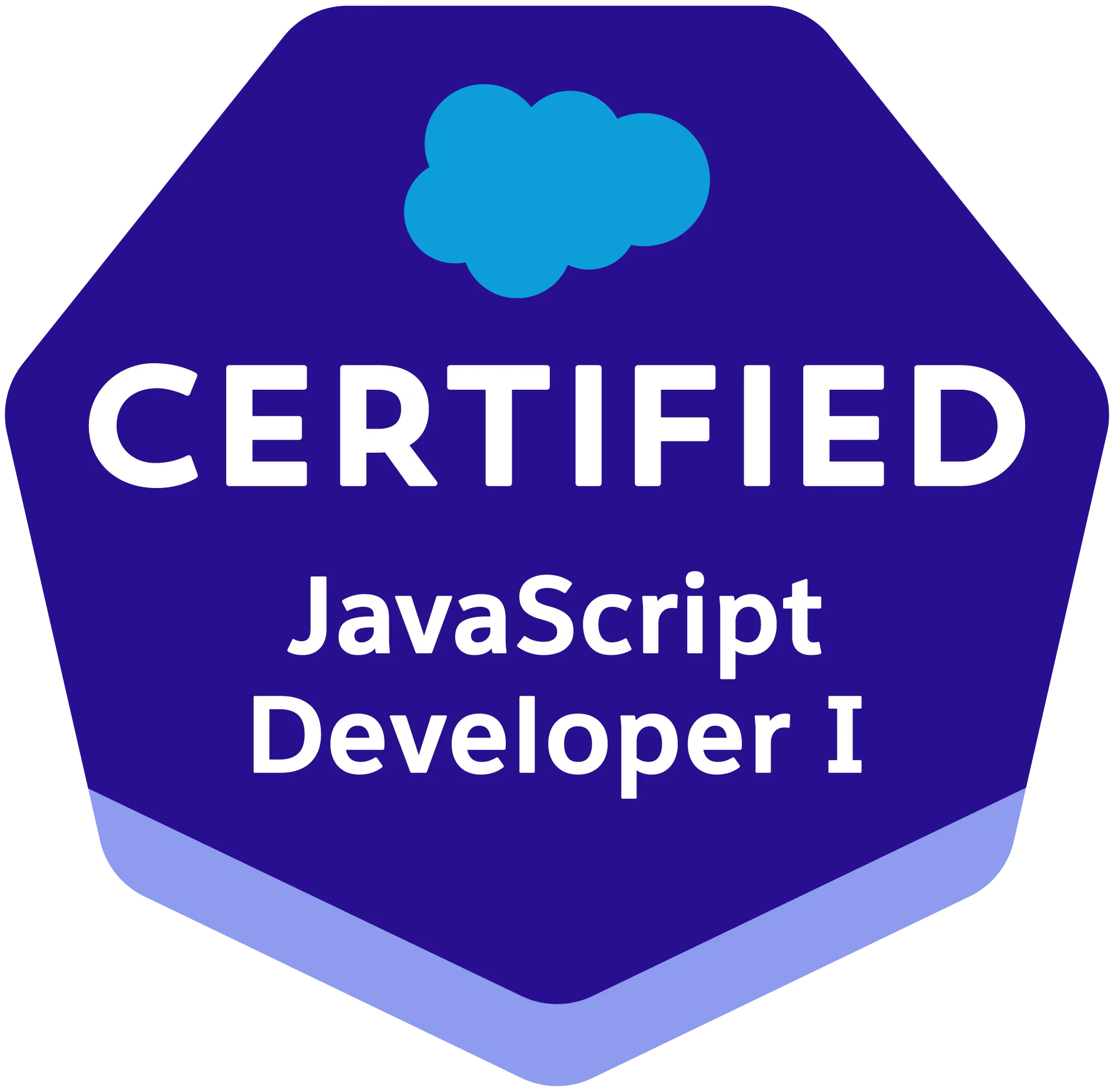 Salesforce Certified Javascript Developer I certification badge