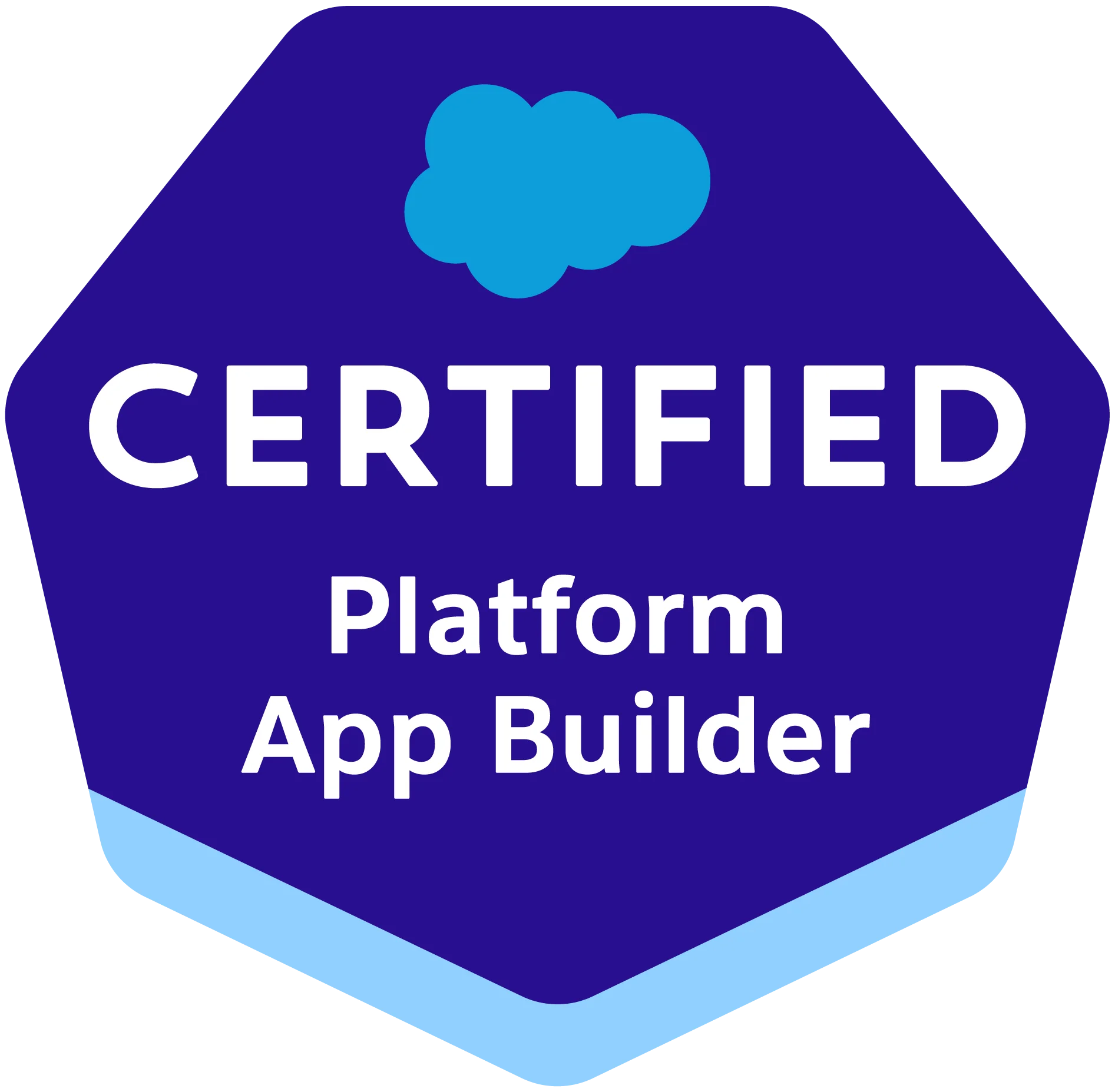 Salesforce Certified Platform App Builder certification badge