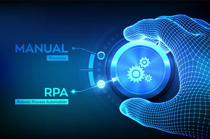 Enterprise RPA automation system interface for digital banking operations with AI-powered document processing
